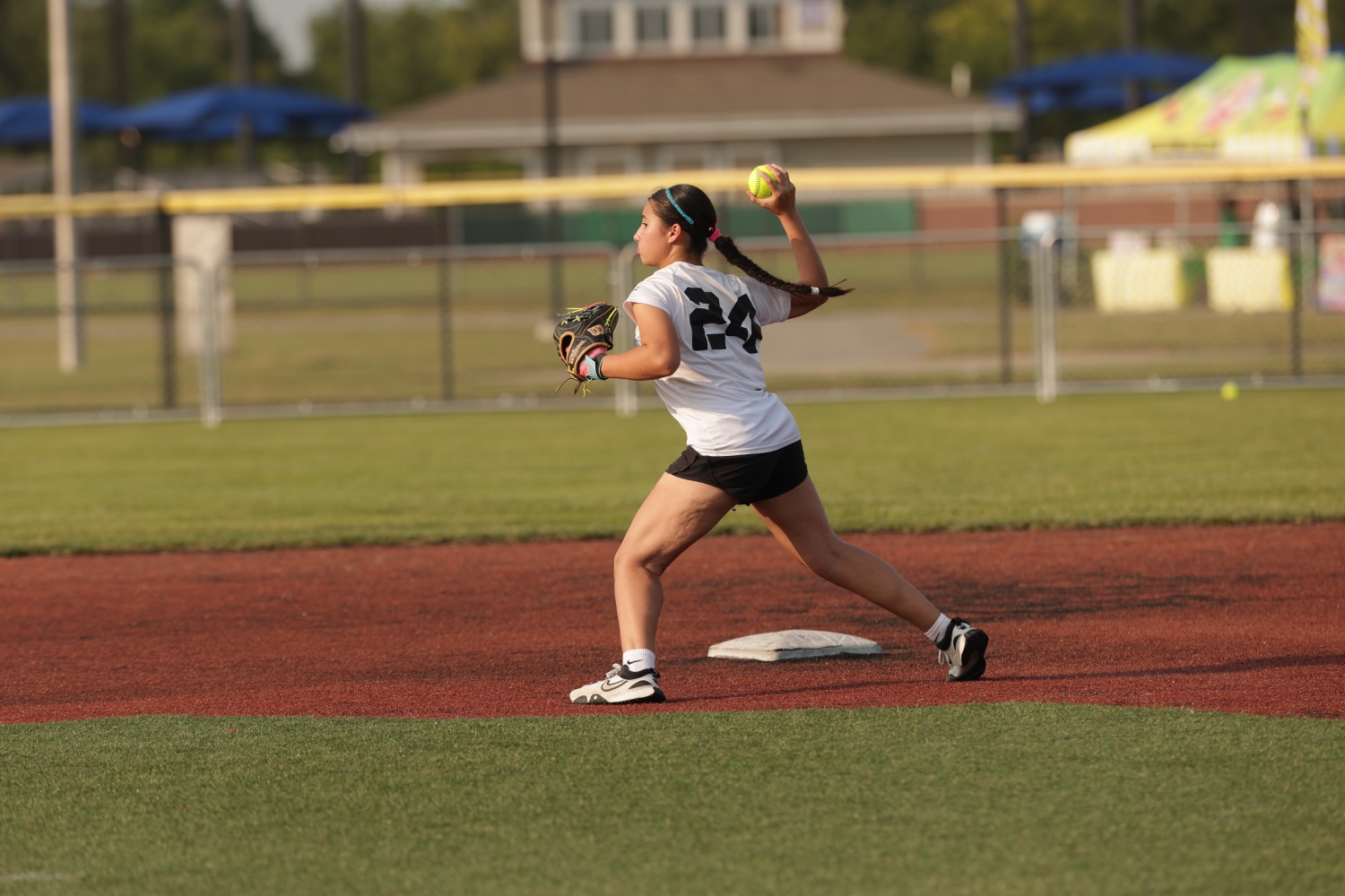 Athlete moving through the throwing sequence