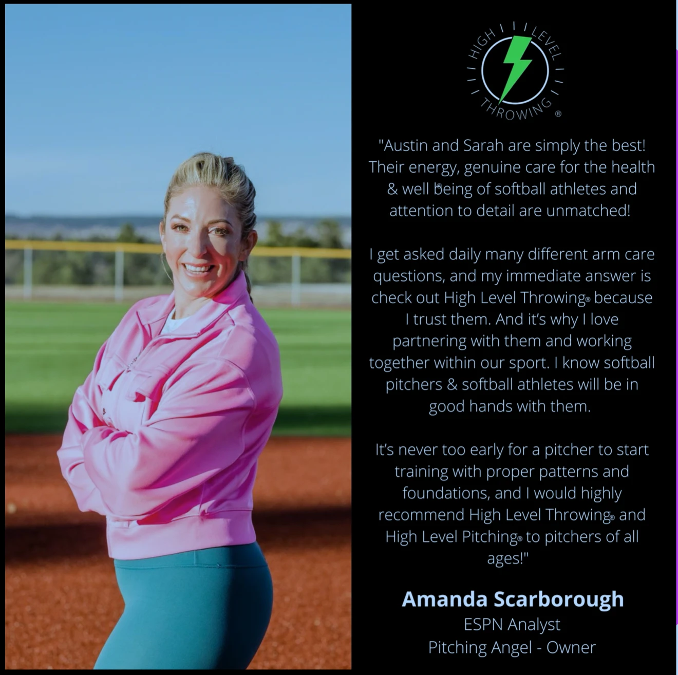 Amanda Scarborough, ESPN Analyst / Pitching Angel Owner, on High Level Throwing