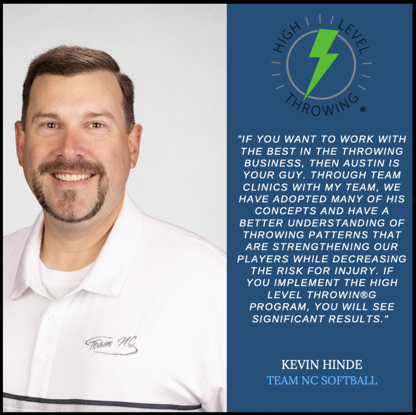 Kevin Hinde, Team NC Softball, on High Level Throwing
